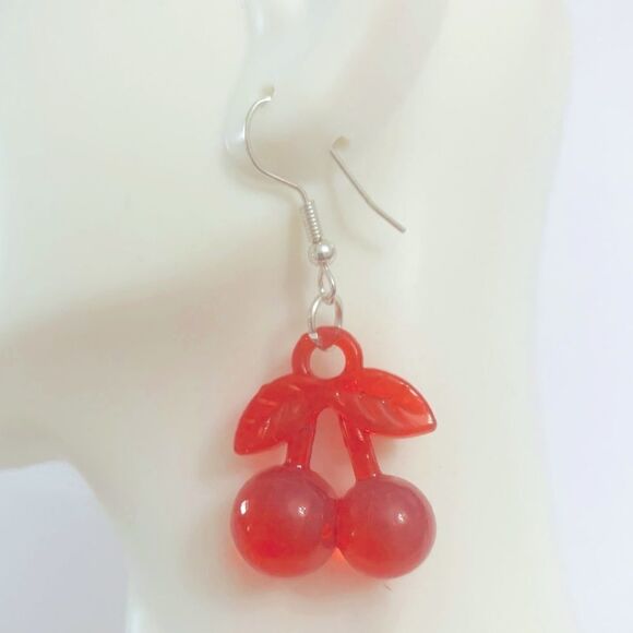 Cherry Statement Earrings  - Picture 1 of 2
